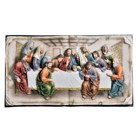 20" Tall Polyresin Decorative Plaque, Last Supper B072116027