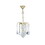 25" Tall Metal Chandelier with Polished Brass Finish and Crystal Accents B072116083