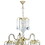 25" Tall Metal Chandelier with Polished Brass Finish and Crystal Accents B072116083