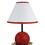 15" Tall Polyresin Accent Table Lamp, Basketball Shaped, Cone Linen Shade B072116094