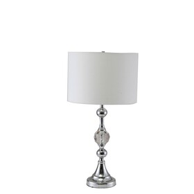 29.5" Tall Metal Table Lamp" Leona" with Chrome finish and Crystal Accents B072116126