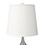 24" Tall Metal Touch Table Lamp with Silver finish, White Shade B072116159