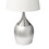 24" Tall Metal Touch Table Lamp with Silver finish, White Shade B072116159