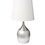 24" Tall Metal Touch Table Lamp with Silver finish, White Shade B072116159