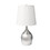 24" Tall Metal Touch Table Lamp with Silver finish, White Shade B072116159