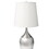 24" Tall Metal Touch Table Lamp with Silver finish, White Shade B072116159