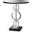 29" Tall Metal Table Lamp with Silver finish, Ring Style, White Round Shade B072116167