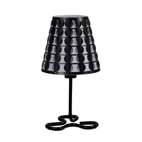 16" Traci Black Geometric Metal Table Lamp B072116171