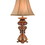 31" Tall Polyresin Table Lamp with Red and Brown finish, Linen Shade B072116194