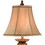 31" Tall Polyresin Table Lamp with Red and Brown finish, Linen Shade B072116194