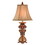 31" Tall Polyresin Table Lamp with Red and Brown finish, Linen Shade B072116194