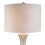 30" Tall Polyresin Table Lamp with Silver finish, Royal design, White Linen Shade B072116195