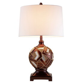 29.75" Tall Polyresin Table Lamp, Polymosaic design B072116204