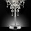 35" Tall Table Lamp"Evangelia", Silver finish and Crystal Accents, Clear Shade B072116234