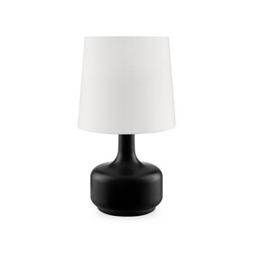 17.25" Tall"Cheru" Modern Mid-Century Touch on Table Lamp, Powder Black B072116249