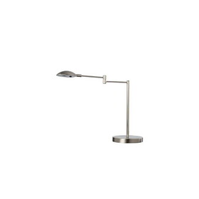 15.75" Tall" Luna" Swing Arm LED Desk Lamp, Satin Steel B072116286