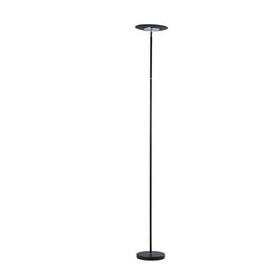 72" Tall" Linea" adjustable Torchiere LED Floor Lamp, Satin Black B072116291