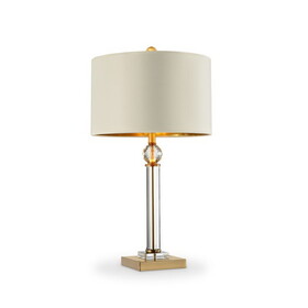 29.5-inch Perspicio Solid Crystal Gold Column Table Lamp B072116311