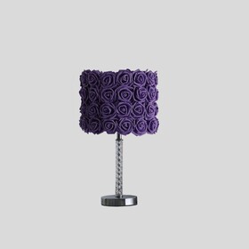 18.25" Lavender Roses in Bloom Acrylic / Metal Table Lamp B072116325