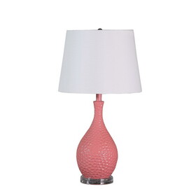 28" Pink Telli Pebble Mid-Century Resin Table Lamp B072116327