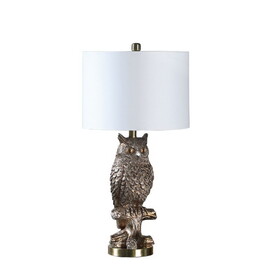 27.5" Silver Owl on a Branch Resin Table Lamp B072116341