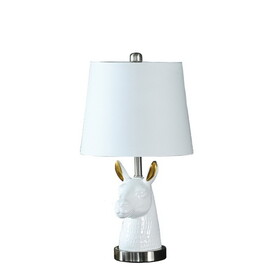 20.5" Patagonia White Llama Bust Resin Table Lamp B072116343