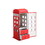 11.5" Tall Leather Jewelry Box, British Telephone Design, Red B072116380
