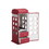 11.5" Tall Leather Jewelry Box, British Telephone Design, Burgundy Red B072116383
