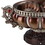 8.75" Tall" Delicata" Footed Decorative Bowl, Bronze with Silver Accents B072116428