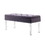 18-inch Storage Bench Nailhead Trim w/ Acrylic Clear Legs, Gray Tufted B072116505