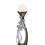 20" Tall Polyresin"Balleria" Candleholder, Crystal and Glass Accent B072116543