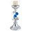 18" Tall Polyresin" Dazzle" Candleholder, Silver finish B072116545