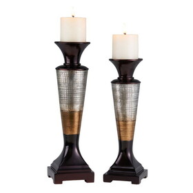 14" and 16" Tall Polyresin"Naomi" Candleholder, Egyptian Style (Set of 2) B072116557