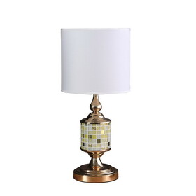 23" Layla Rose Gold Bohemian Glass Mosaic Modern Table Lamp B072116565
