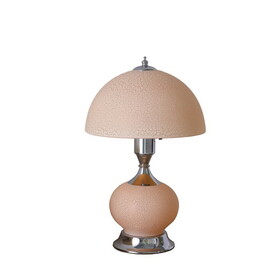 15.75"H Erte Blush Pink Art Deco Glass w/ Night Light Table Lamp B072116568