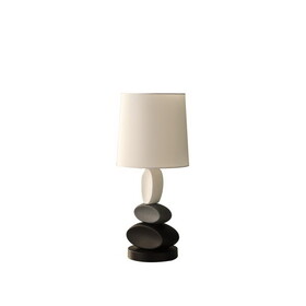 19" in Coastal Como Modern Stacked Tablets Metal Table Lamp B072116584