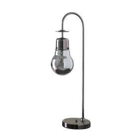29" in Adan Edison Restorative Glass LED Downbridge Black Chrome Metal Table Lamp B072116587