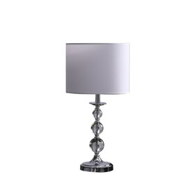 19.75" ascending Solid Crystal Orbs Chrome Table Lamp in Chrome Silver B072116592