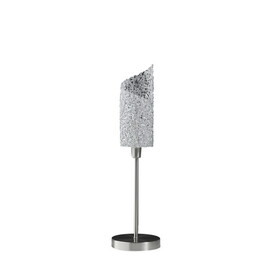 22" in Aldo Upright Concave Aluminum Brush Silver Table Lamp B072116598