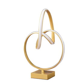 19" in Abstract Infinity Matte Gold Modern Table Lamp B072116599
