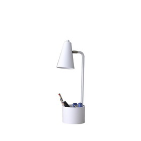 19.5" in Student White Metal Task Desk Lamp w/ Organizer B072116618