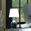 11.5" in Modern Black Seashell Swirl Pattern Mini Polyresin Table Lamp B072116631