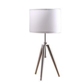 34.25" - 29.25" in Mid-Century Adjustable Tripod Chrome/Silver Metal Table Lamp B072116637