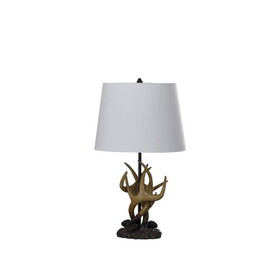 26" in Natural Royal Stag Deer Antler Modern Table Lamp B072116646