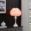 18.25"in Soft Pink Feather Aquina Crisp White Contour Glam Table Lamp B072116662