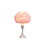 18.25"in Soft Pink Feather Aquina Crisp White Contour Glam Table Lamp B072116662