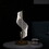 18.75" in Dinamo Modern "S" Wave Swirl Acrylic LED Brushed Gold Table Lamp B072116671