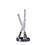 14.5" in Carina Modern 3 Acrylic Upright Leg Stix LED Silver Metal Table Lamp B072116677