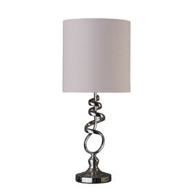 21.5-inch Milo Abstract Brushed Silver Metal Table Lamp B072116685