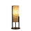 22" H Modern Upright Beige Linen Drum Black Metal Table Lamp for Living Room, Nightstand Bedside Table Lamp for Bedroom, LED Lamp B072P220157